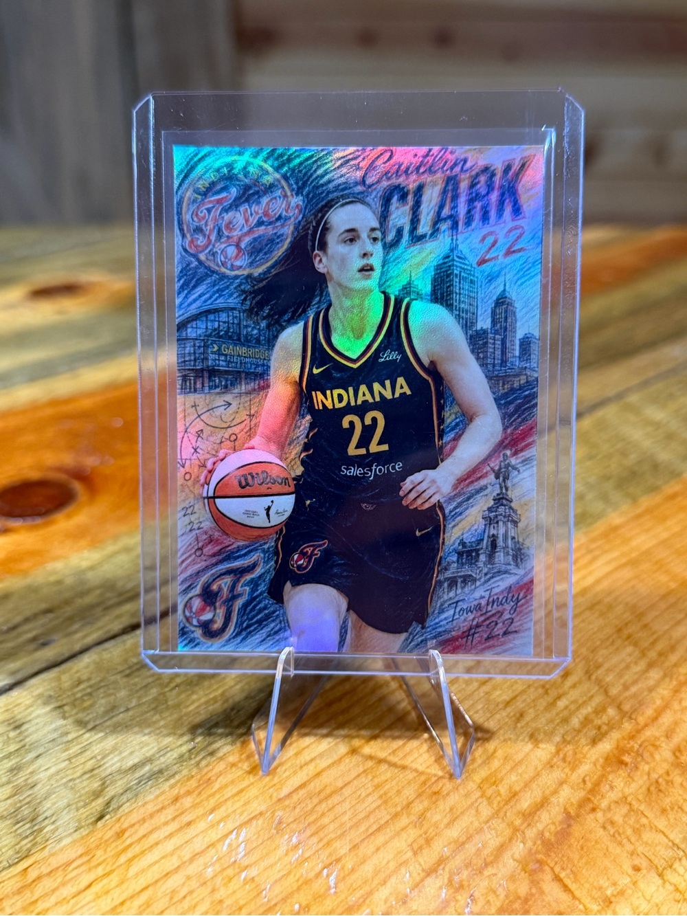 Caitlin Clark Indiana Fever Color Pencil Custom Basketball Card
